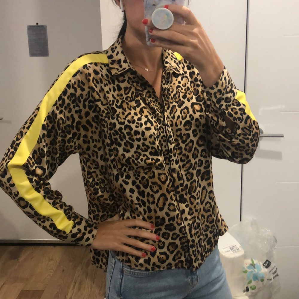 Topshop leopard print top
